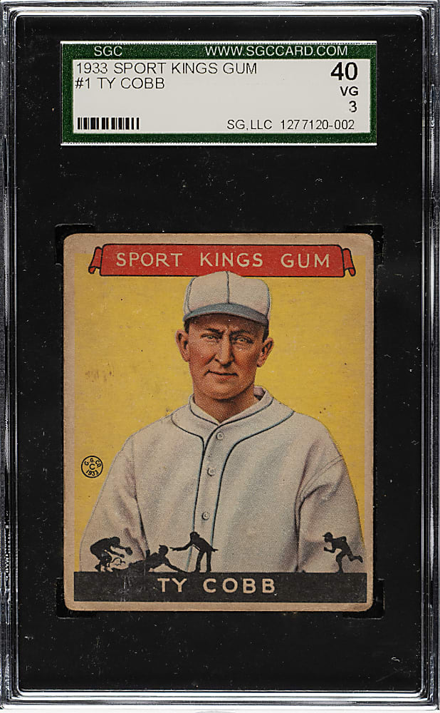1933 R338 Sport Kings #1 Ty Cobb SGC VG 40