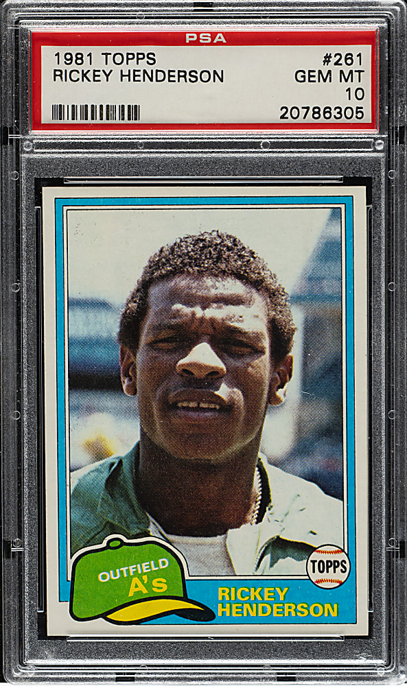 1981 Topps #261 Rickey Henderson PSA GEM MINT 10