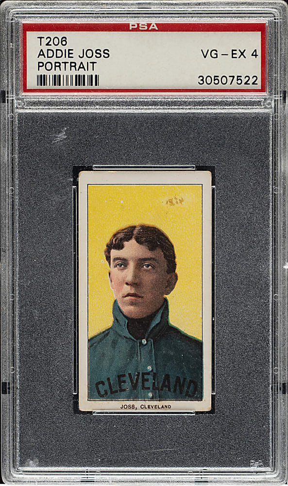 1909-1911 T206 White Border Addie Joss Portrait PSA VG-EX 4
