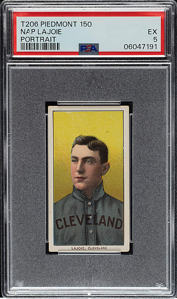 1909-1911 T206 White Border Nap Lajoie Portrait PSA EX 5