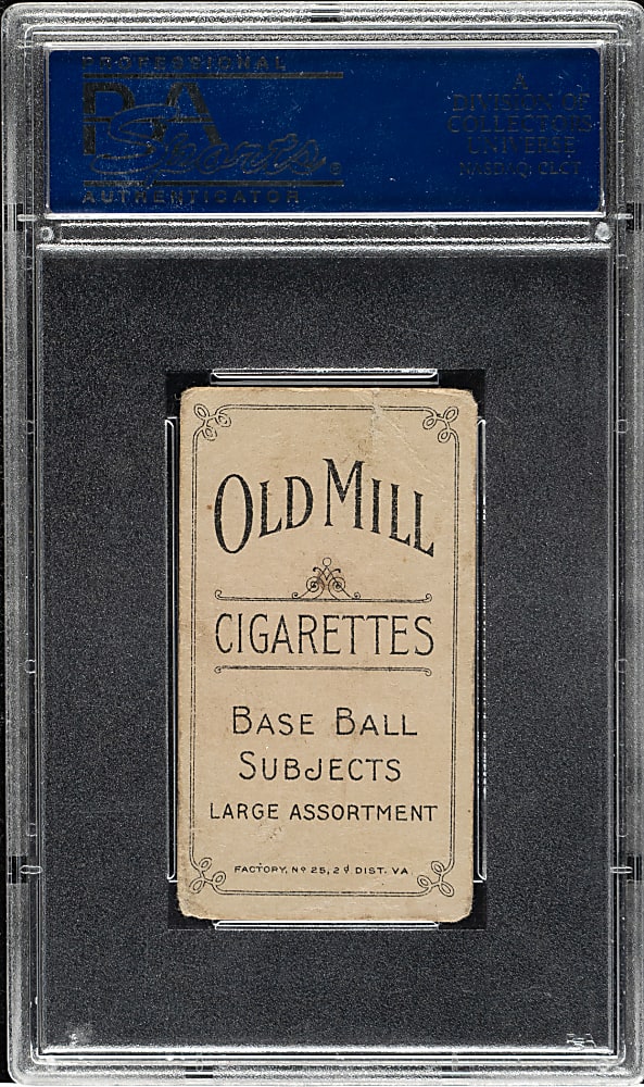 1909-1911 T206 White Border Ty Cobb Bat Off Shoulder PSA POOR 1 - Old Mill Back