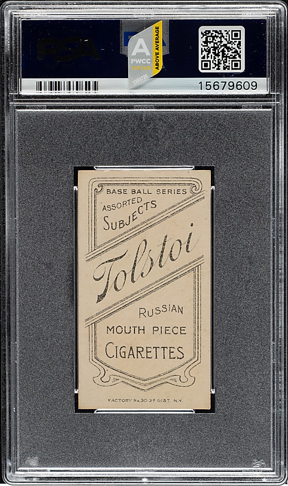 1909-1911 T206 White Border Hugh Duffy PSA EX+ 5.5 - Tolstoi Back