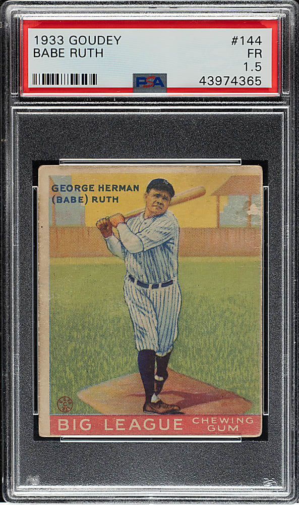 1933 R319 Goudey #144 Babe Ruth PSA FAIR 1.5
