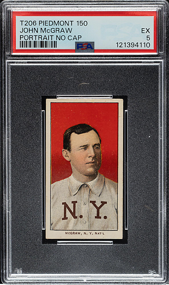 1909-1911 T206 White Border John McGraw Portrait No Cap PSA EX 5