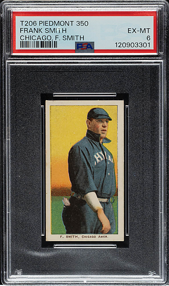 1909-1911 T206 White Border Frank Smith Chicago PSA EX-MT 6