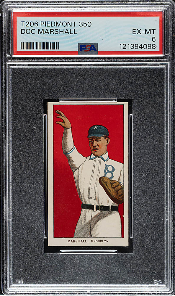 1909-1911 T206 White Border Doc Marshall PSA EX-MT 6