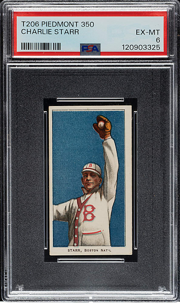 1909-1911 T206 White Border Charlie Starr PSA EX-MT 6