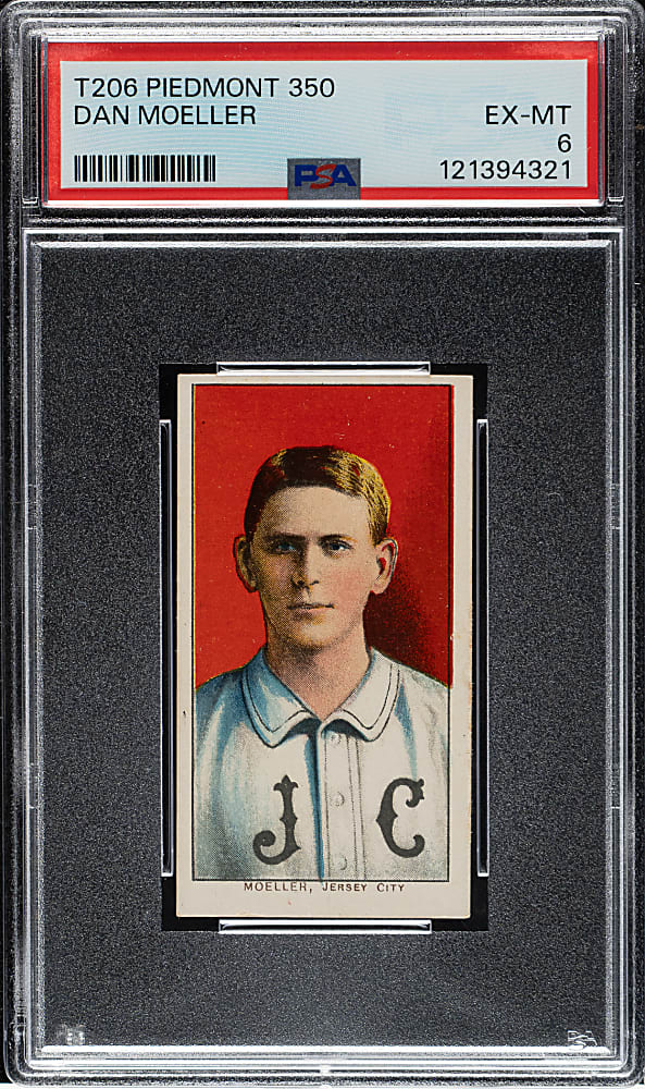 1909-1911 T206 White Border Dan Moeller PSA EX-MT 6