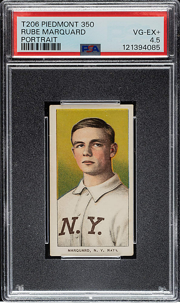 1909-1911 T206 White Border Rube Marquard Portrait PSA VG-EX+ 4.5