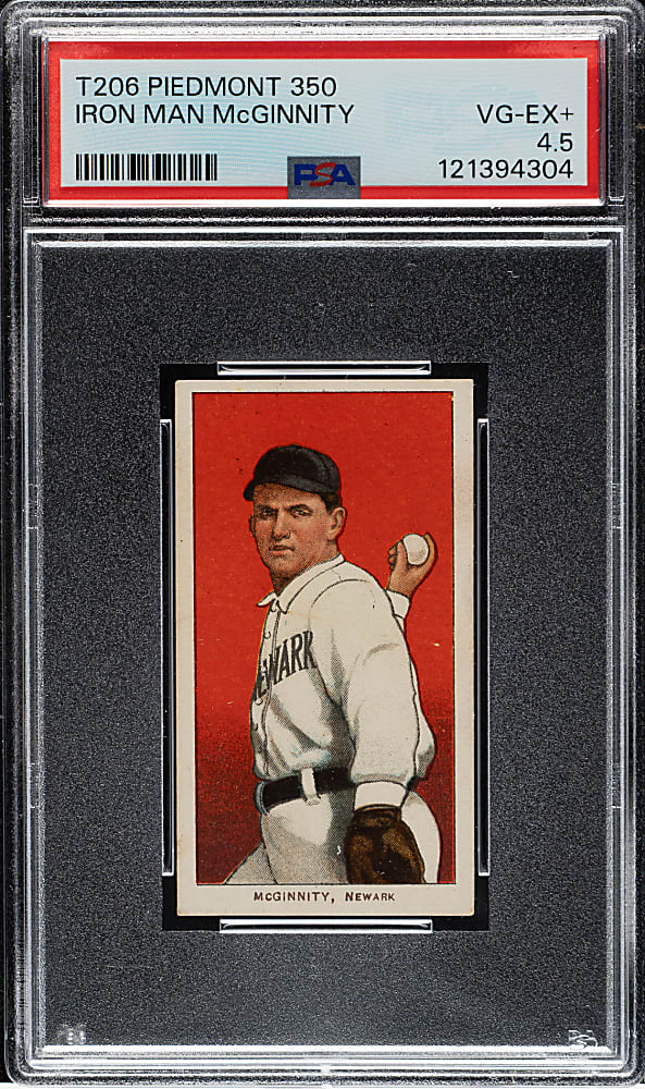 1909-1911 T206 White Border Joe "Iron Man" McGinnity PSA VG-EX+ 4.5
