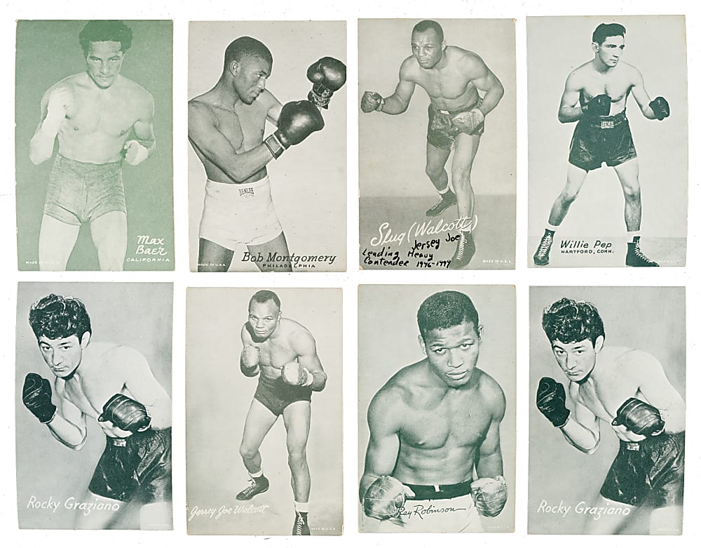 1947-1966 Exhibits Boxing Collection (133) Including Nine Signed Cards