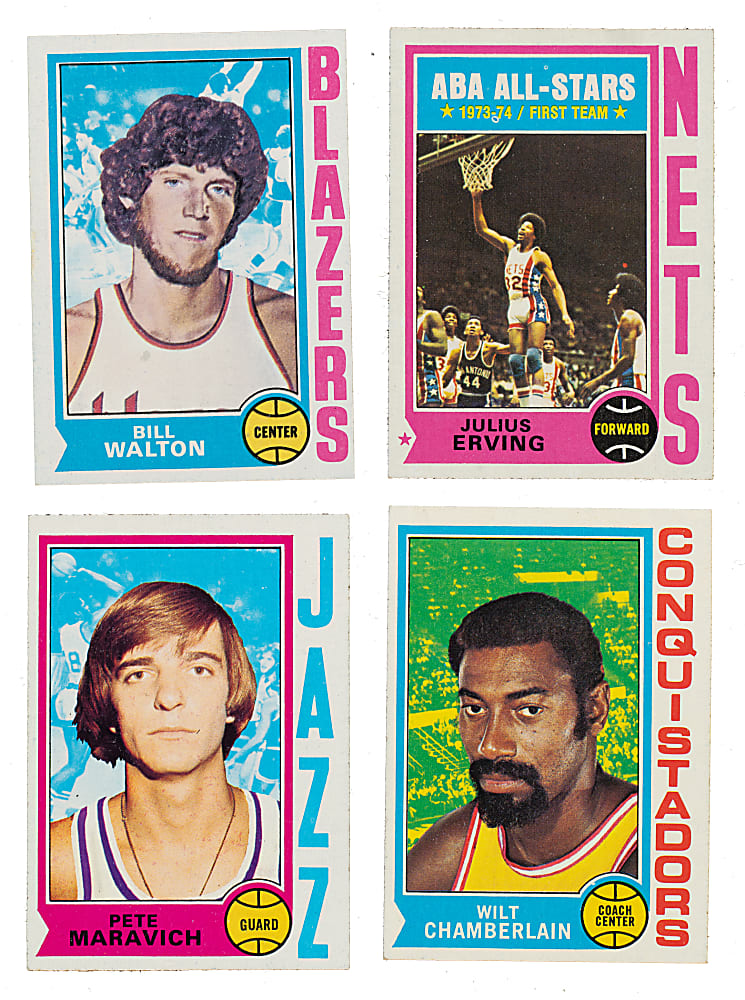 High-Grade 1974-1975 Topps Basketball Complete Set (264)
