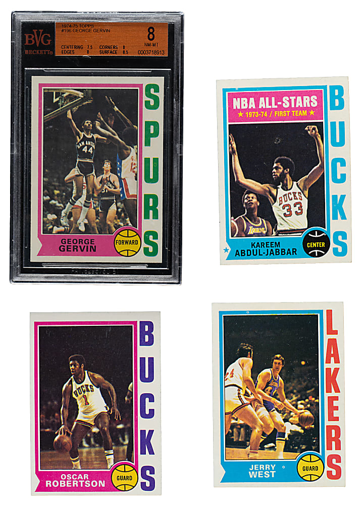 High-Grade 1974-1975 Topps Basketball Complete Set (264)
