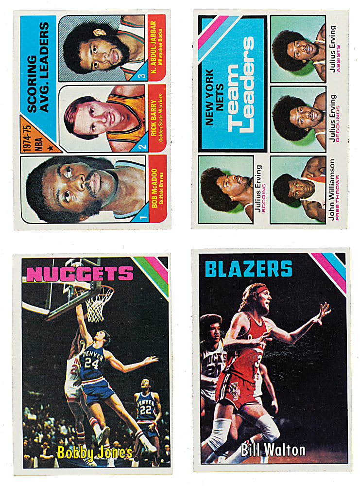 High-Grade 1975-1976 Topps Basketball Complete Set (330) Including #254 Moses Malone Rookie PSA NM-MT 8