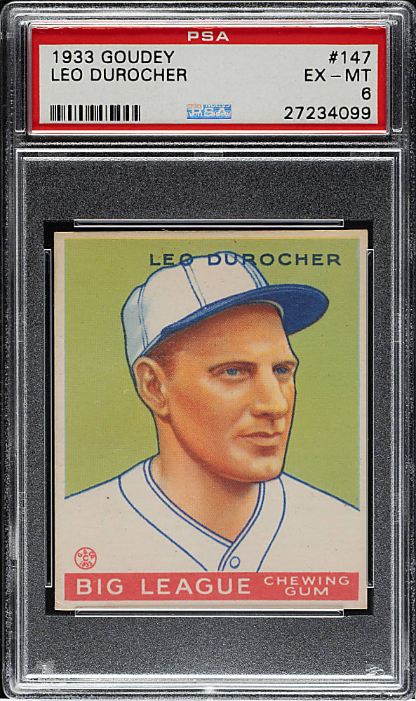 1933 R319 Goudey #147 Leo Durocher PSA EX-MT 6