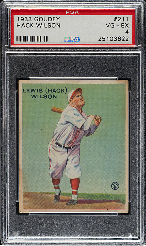 1933 R319 Goudey #211 Hack Wilson PSA VG-EX 4