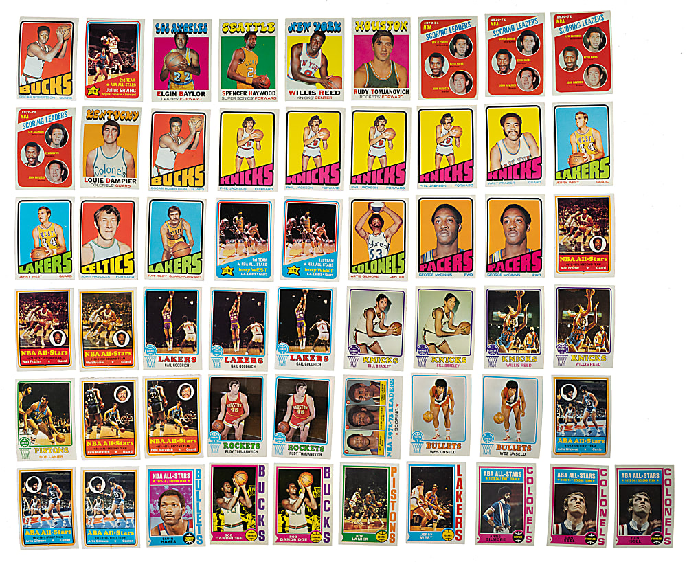 1969 to 1981 Topps Basketball Shoebox Collection (2,153) Including 325+ Hall of Famers