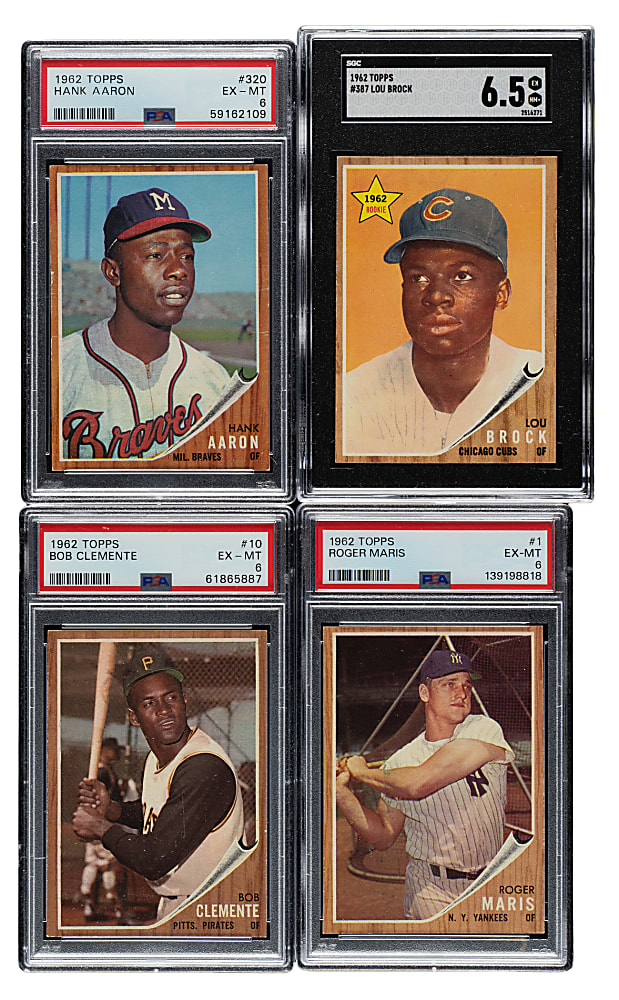 1962 Topps Near-Complete Set (597/598) Including 26 PSA- and SGC-Graded Cards