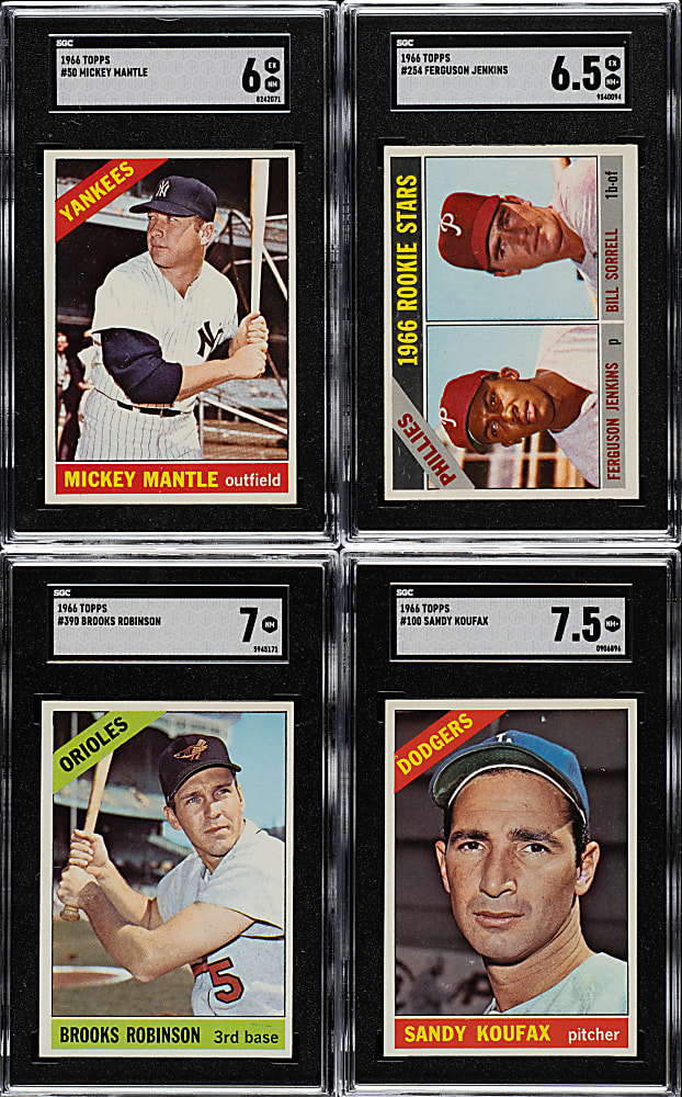 1966 Topps Complete Set (598) Including #50 Mickey Mantle SGC EX/NM 6