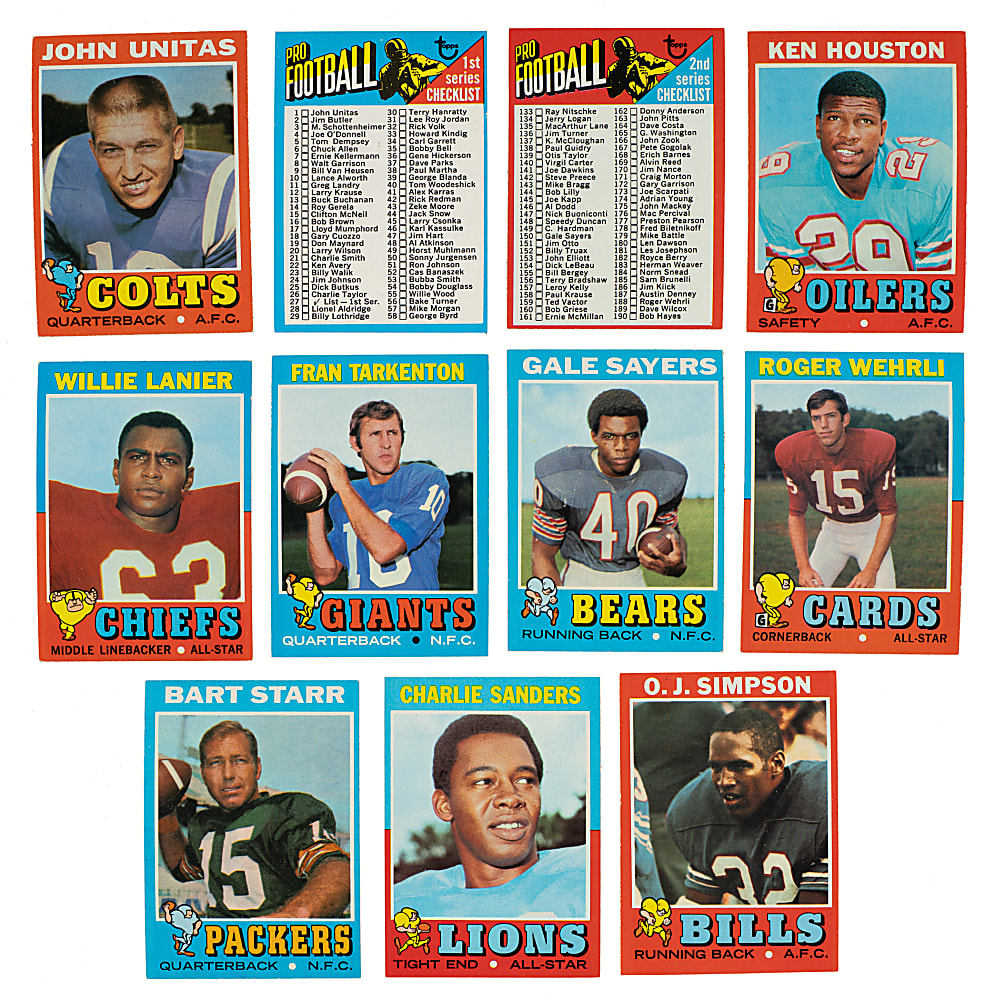 1971 Topps Football Complete Set (263)