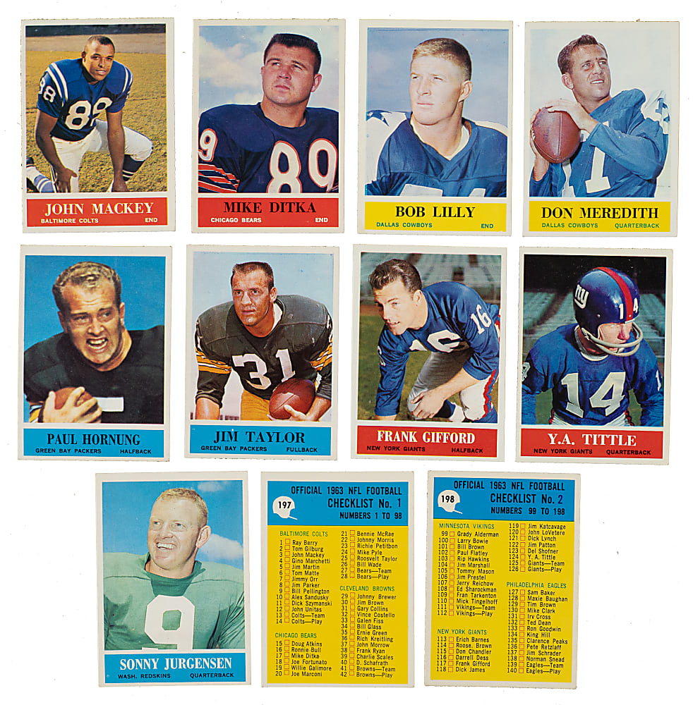High-Grade 1964 Philadelphia Football Complete Set (198)