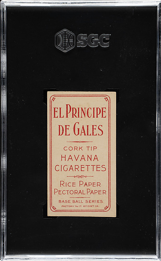 1909-1911 T206 White Border Vic Willis with Bat SGC EX 5 - El Principe De Gales Back (MBA Silver Diamond)