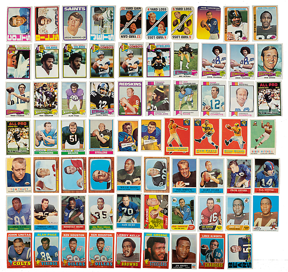 1952 to 1979 Topps, Bowman, and Philadelphia Football Shoebox Collection (2,425) Including 400+ Hall of Famers