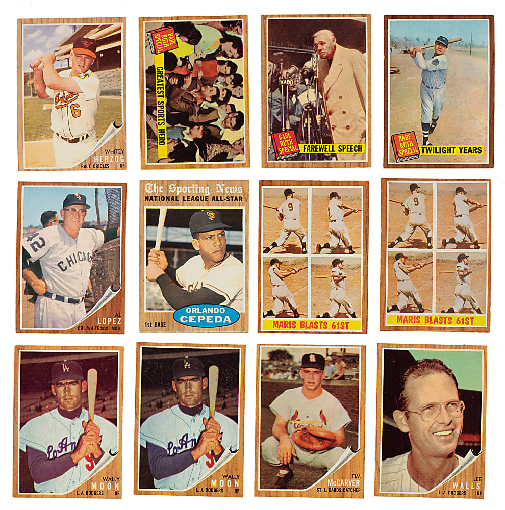 1962 Topps Collection (248) Including Mickey Mantle and Roger Maris