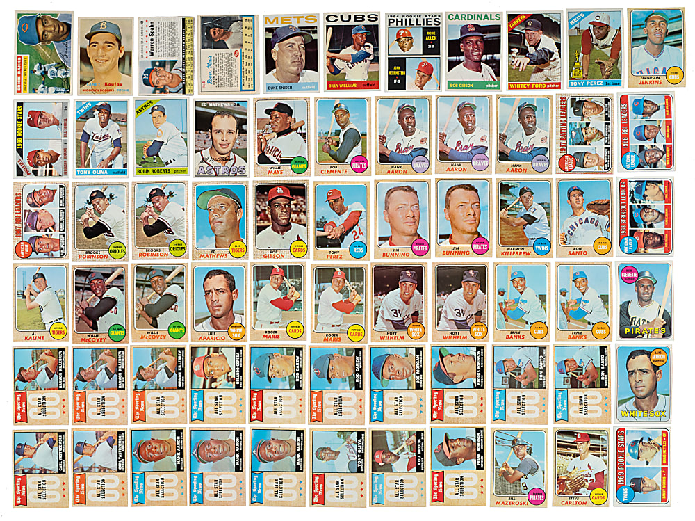 1954 to 1969 Topps and Post Cereal Shoebox Collection (1,229) Including 97 Hall of Famers