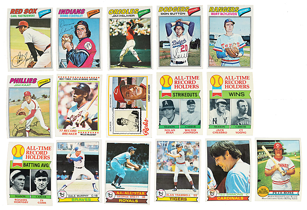 1970 to 1979 Topps Shoebox Collection (3,205) Including 120 Hall of Famers