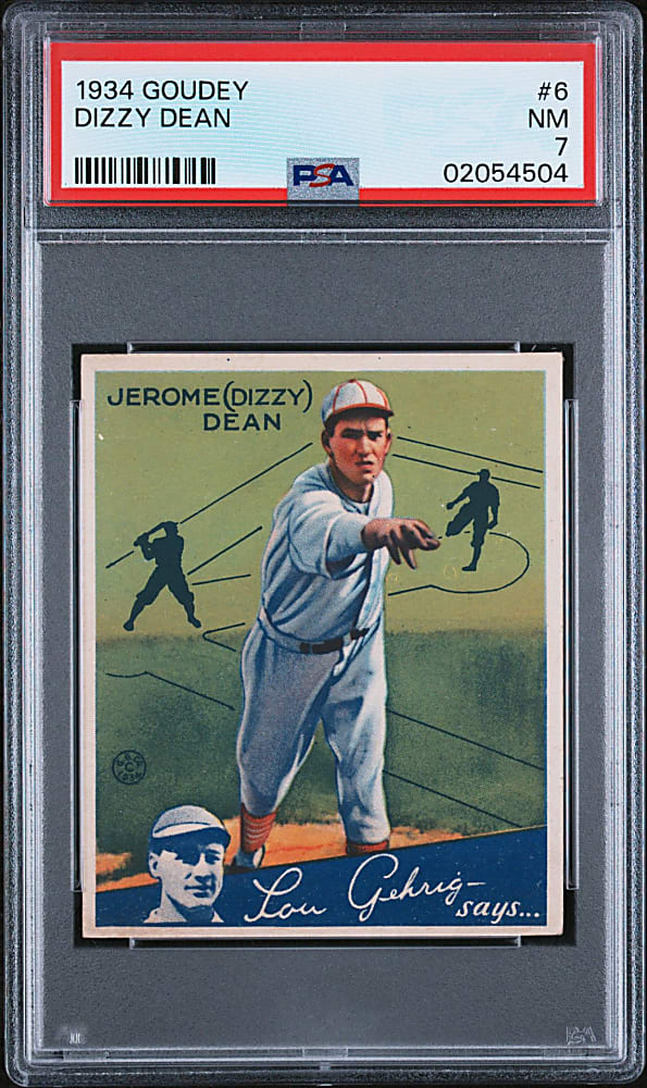 1934 R320 Goudey #6 Dizzy Dean PSA NM 7