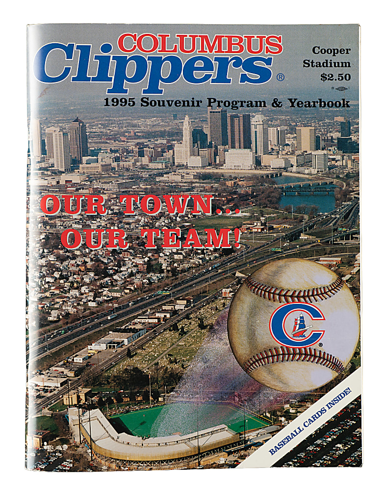 1995 Columbus Clippers Yearbook with Derek Jeter and Jorge Posada Pre-Rookies