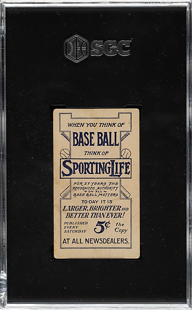 1910-1911 M116 Sporting Life Honus Wagner Blue Background SGC VG 3