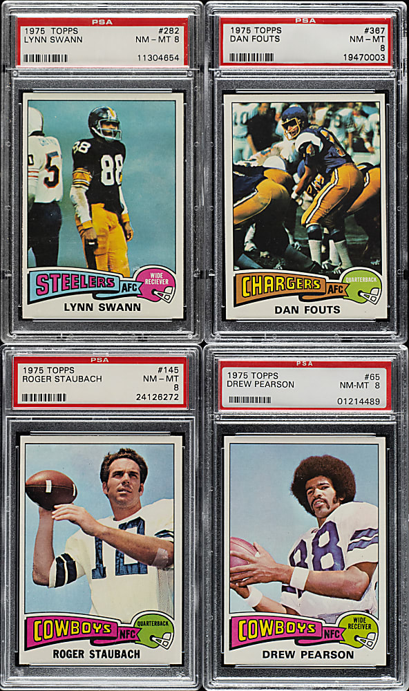 High-Grade 1975 Topps Football Complete Set (528) Including 141 GAI- and PSA-Graded Cards