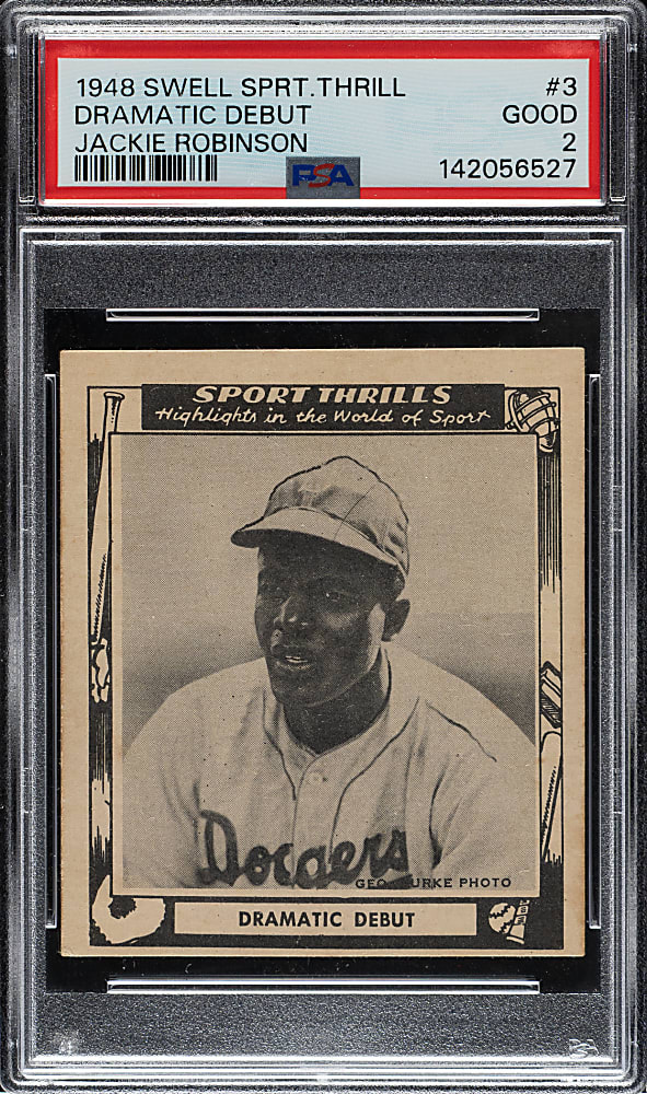 1948 Swell Bubble Gum Sport Thrills #3 Jackie Robinson PSA GOOD 2