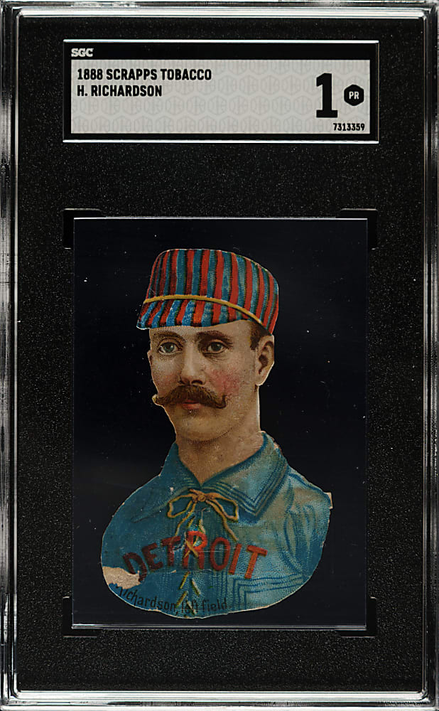 1888 H. D. Smith & Company Baseball Gum Card Die-Cuts Hardy Richardson SGC POOR 1