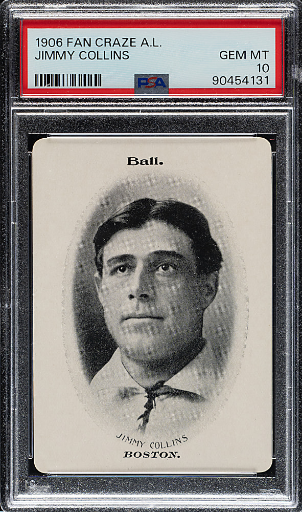 1906 Fan Craze American League Jimmy Collins PSA GEM MINT 10 - 1 of 2!