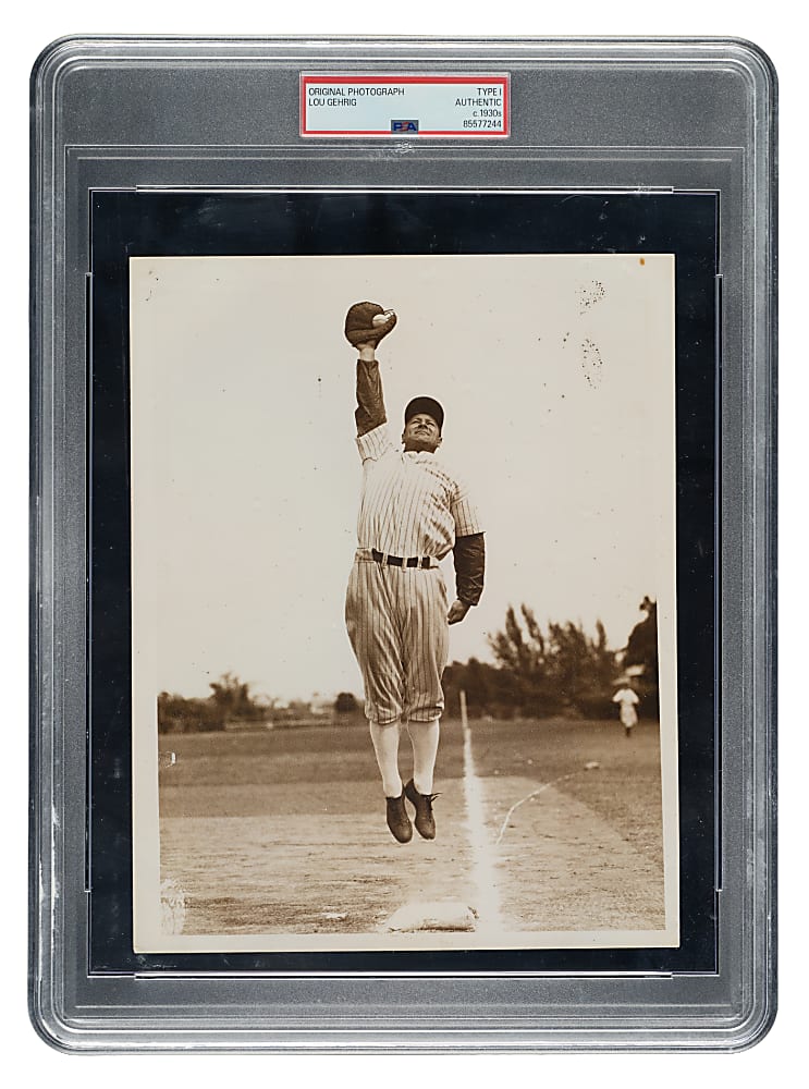 Circa 1930s Lou Gehrig Original Photograph PSA/DNA Type I