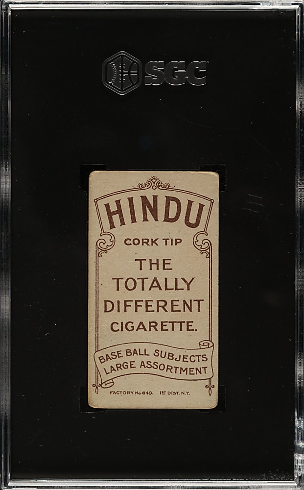 1909-1911 T206 White Border Fred Clarke Portrait SGC VG 3 - Brown Hindu Back