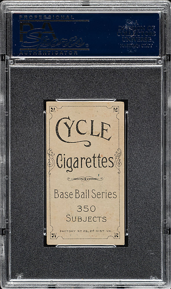 1909-1911 T206 White Border Sam Strang PSA EX 5 - Cycle 350 Back - Highest Graded!