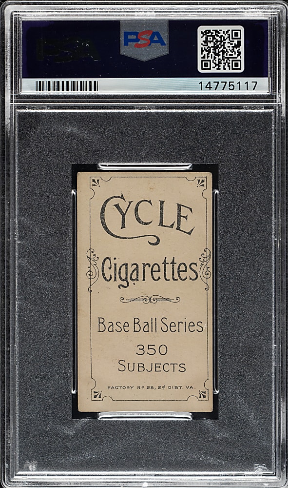 1909-1911 T206 White Border Rebel Oakes PSA EX 5 - Cycle 350 Back - 1 of 2 - Highest Graded!