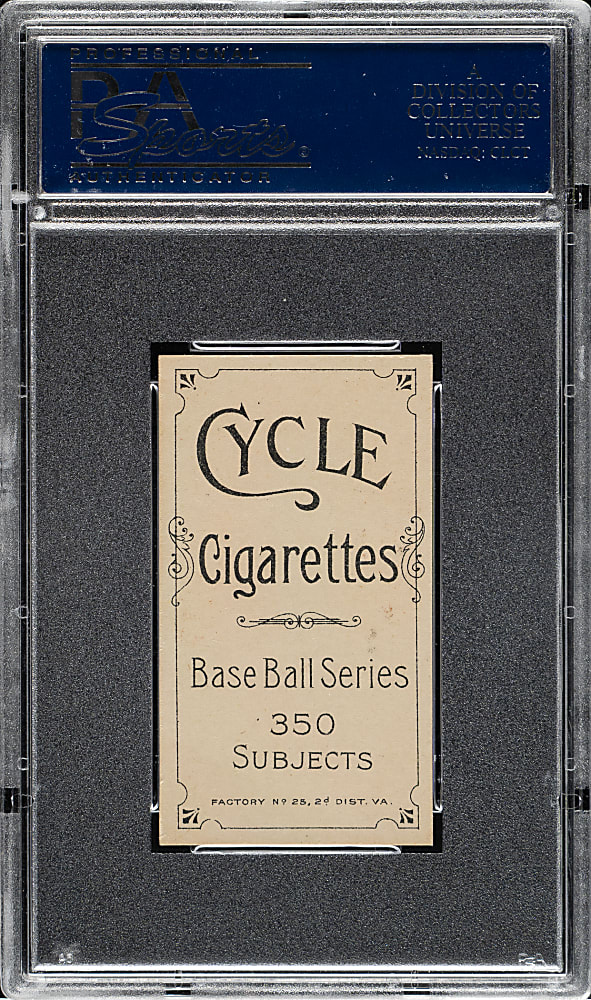 1909-1911 T206 White Border Stoney McGlynn PSA EX-MT 6 - Cycle 350 Back