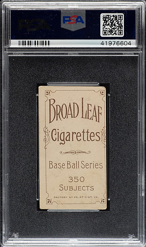 1909-1911 T206 White Border Bill Clancy PSA VG 3 - Broad Leaf 350 Back