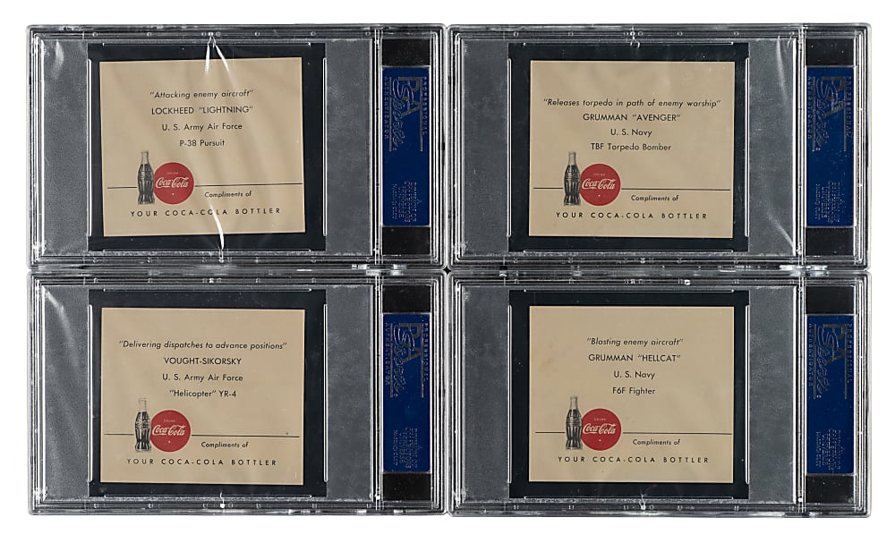 1942 Coca-Cola "America's Fighting Planes" PSA-Graded Complete Set (20)