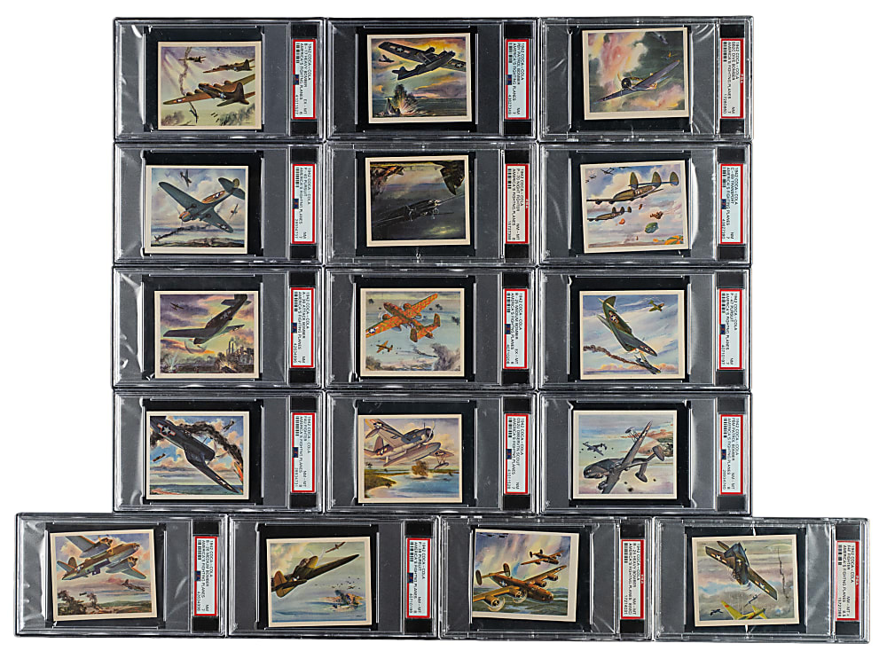 1942 Coca-Cola "America's Fighting Planes" PSA-Graded Complete Set (20)