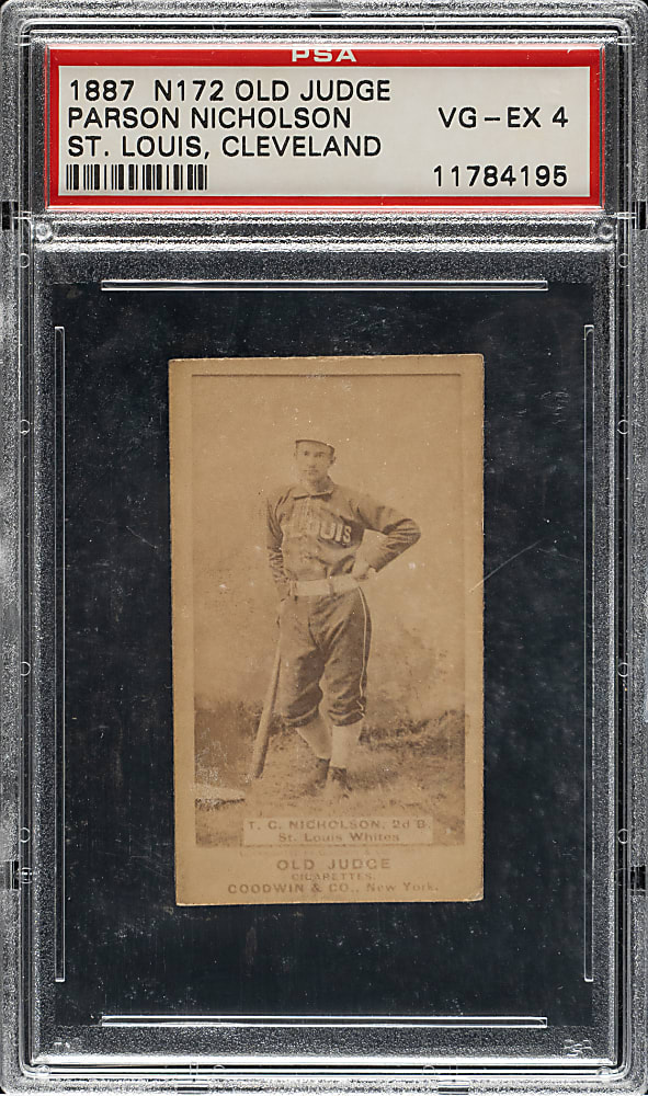 1888 N172 Old Judge Parson Nicholson PSA VG-EX 4
