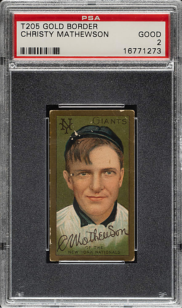 1911 T205 Gold Border Christy Mathewson PSA GOOD 2 - Polar Bear Back
