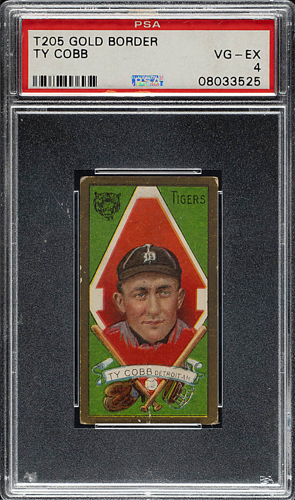 1911 T205 Gold Border Ty Cobb PSA VG-EX 4
