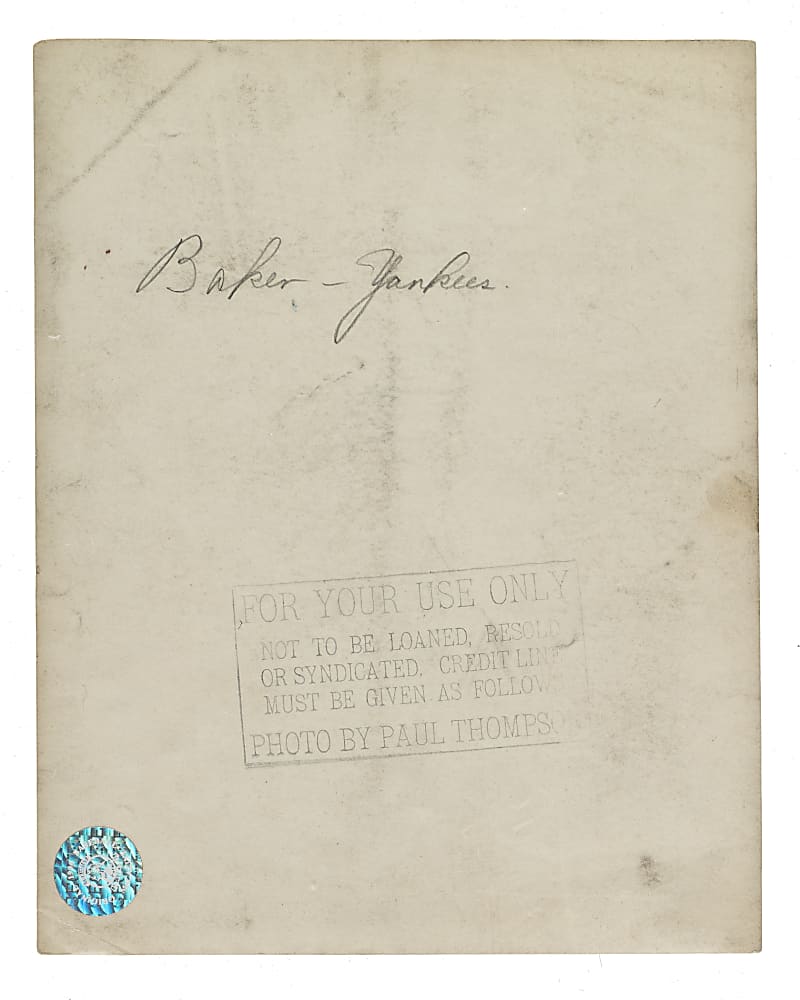 Circa 1919 Frank "Home Run" Baker Original Paul Thompson Agency Photograph PSA/DNA Type I