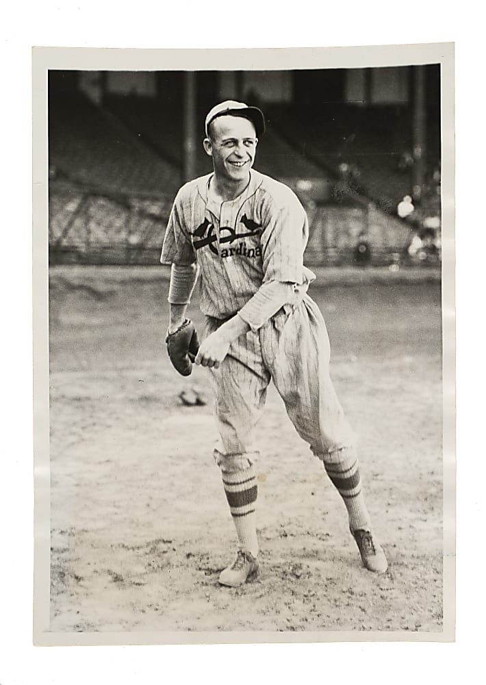 1928 Jim Bottomley Original International Newsreel Photograph PSA/DNA Type I - Image Used for 1929 R315 "Portraits and Actions" Card